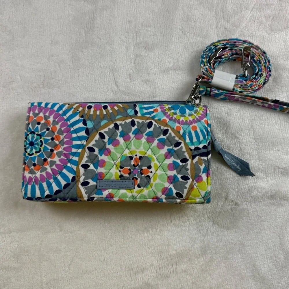 Vera Bradley Sunny Medallion Backpack Wallet Coin Purse Set Quilted Boho 4 piece